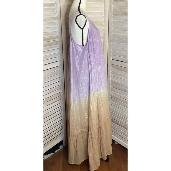 Debbie Katz South Beach Liliana Ombré Cotton Lurex Maxi Dress XL NWT - Picture 5 of 11